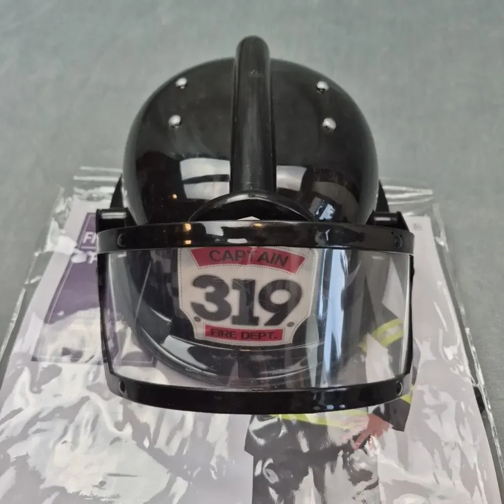 Kids Firefighter Halloween/Cosplay Costume Medium 8-10 Jacket Pants Helmet - Picture 6 of 8